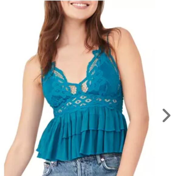 Free People Adella Camisole Turquoise M - Picture 2 of 4